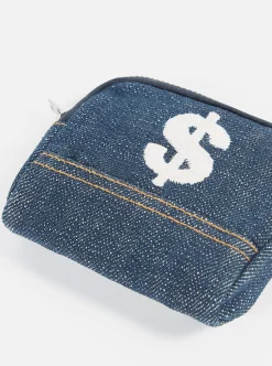 Clearance Dollar Coin Pouch In Indigo Denim Men Accessories.
