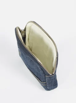 Clearance Dollar Coin Pouch In Indigo Denim Men Accessories.