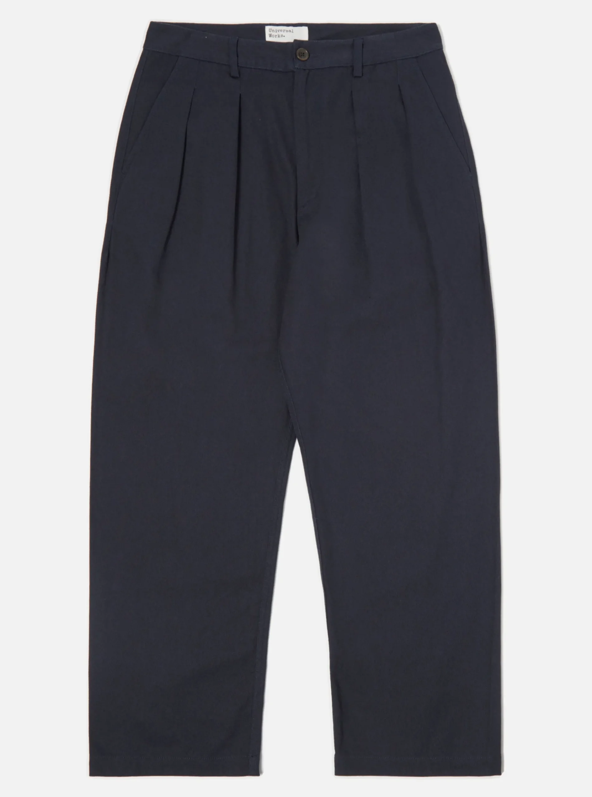 Cheap Double Pleat Pant In Navy Winter Twill Men Trousers.
