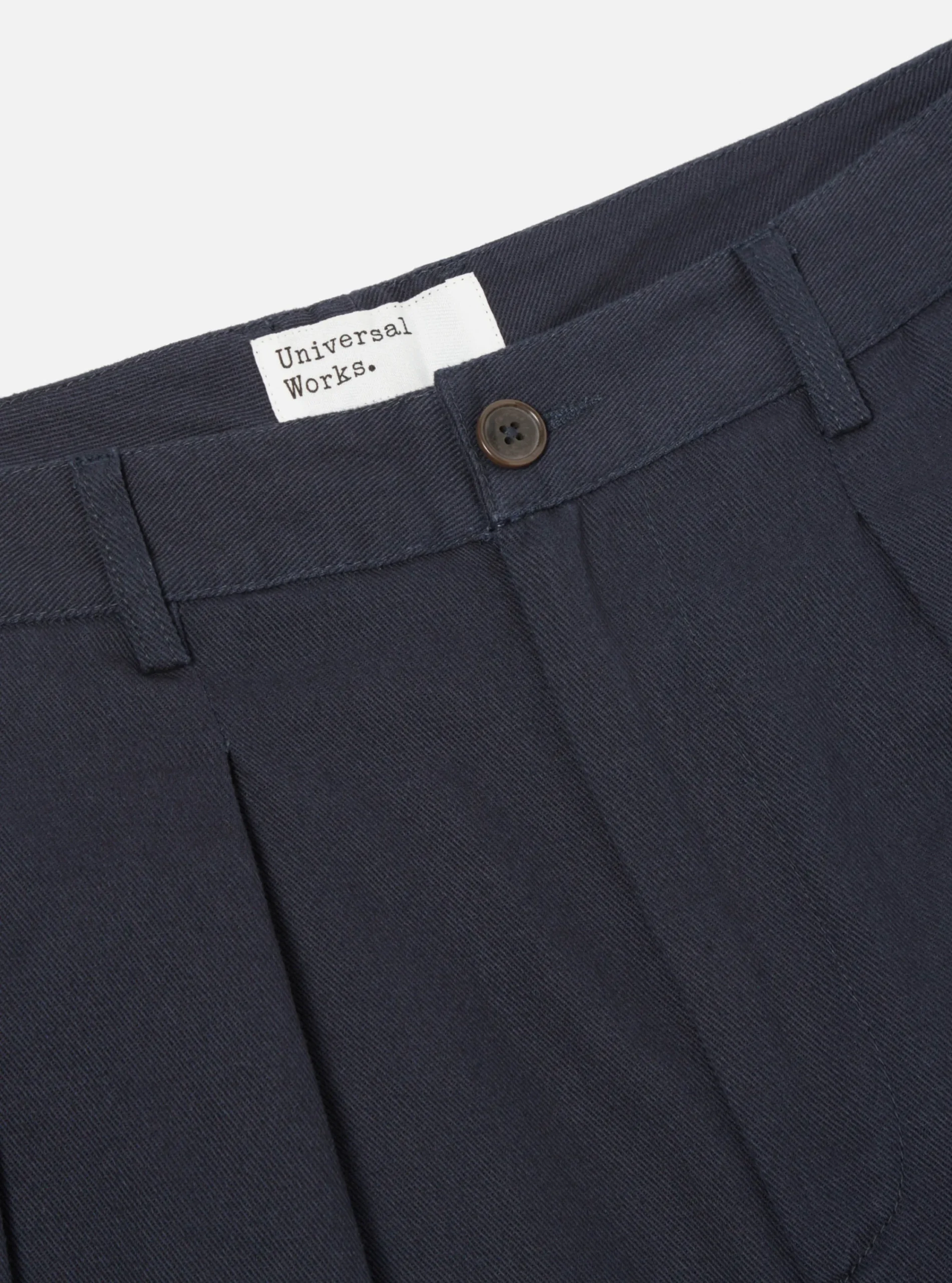 Cheap Double Pleat Pant In Navy Winter Twill Men Trousers.