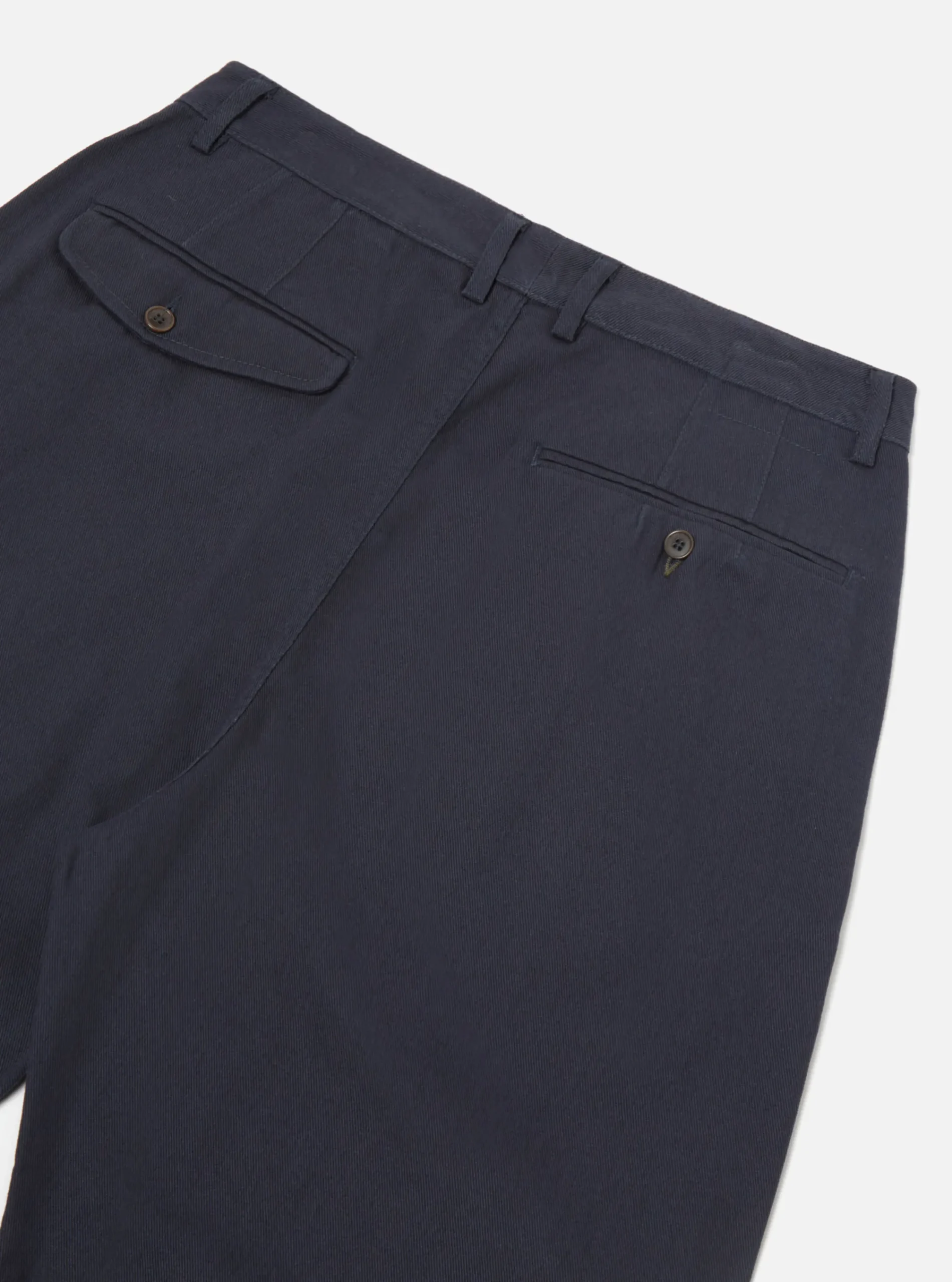 Cheap Double Pleat Pant In Navy Winter Twill Men Trousers.