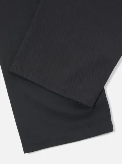 Cheap Double Pleat Pant In Black Twill Men Suiting.
