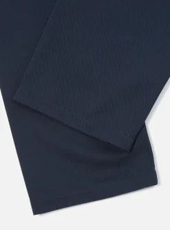 Cheap Double Pleat Pant In Navy Twill Men Suiting.