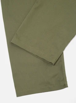 Shop Double Pleat Pant In Light Olive Twill Men Suiting.