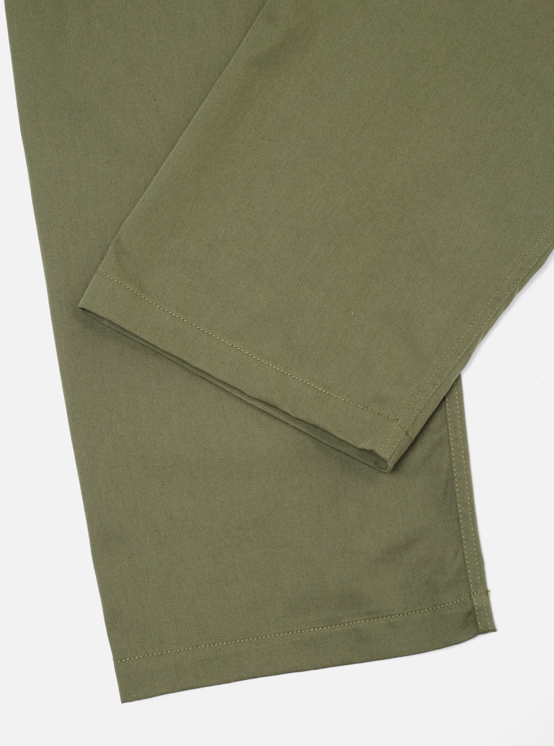 Shop Double Pleat Pant In Light Olive Twill Men Suiting.