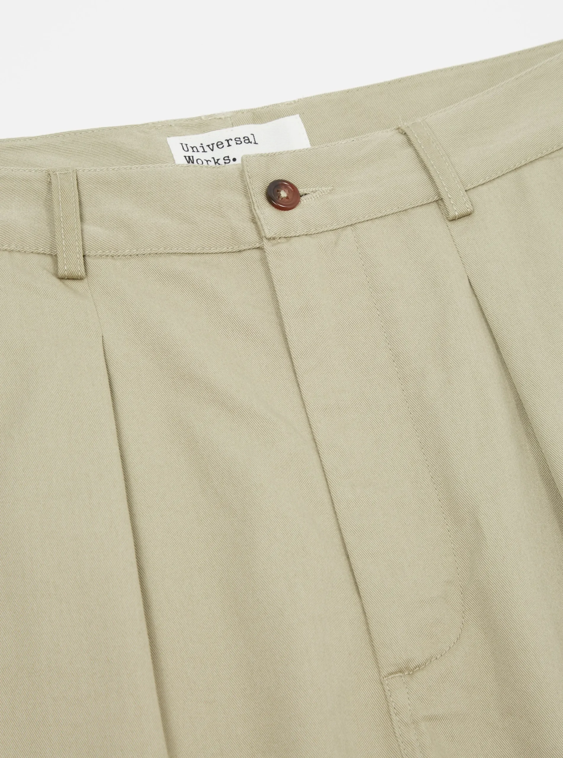 Cheap Double Pleat Pant In Stone Twill Men Suiting.