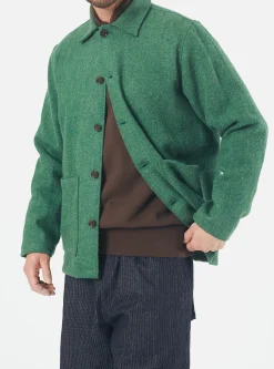 Fashion Easy Over Jacket In Green Harris Tweed Men Jackets.