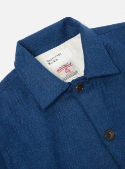 Flash Sale Easy Over Jacket In Indigo Harris Tweed Men Jackets.