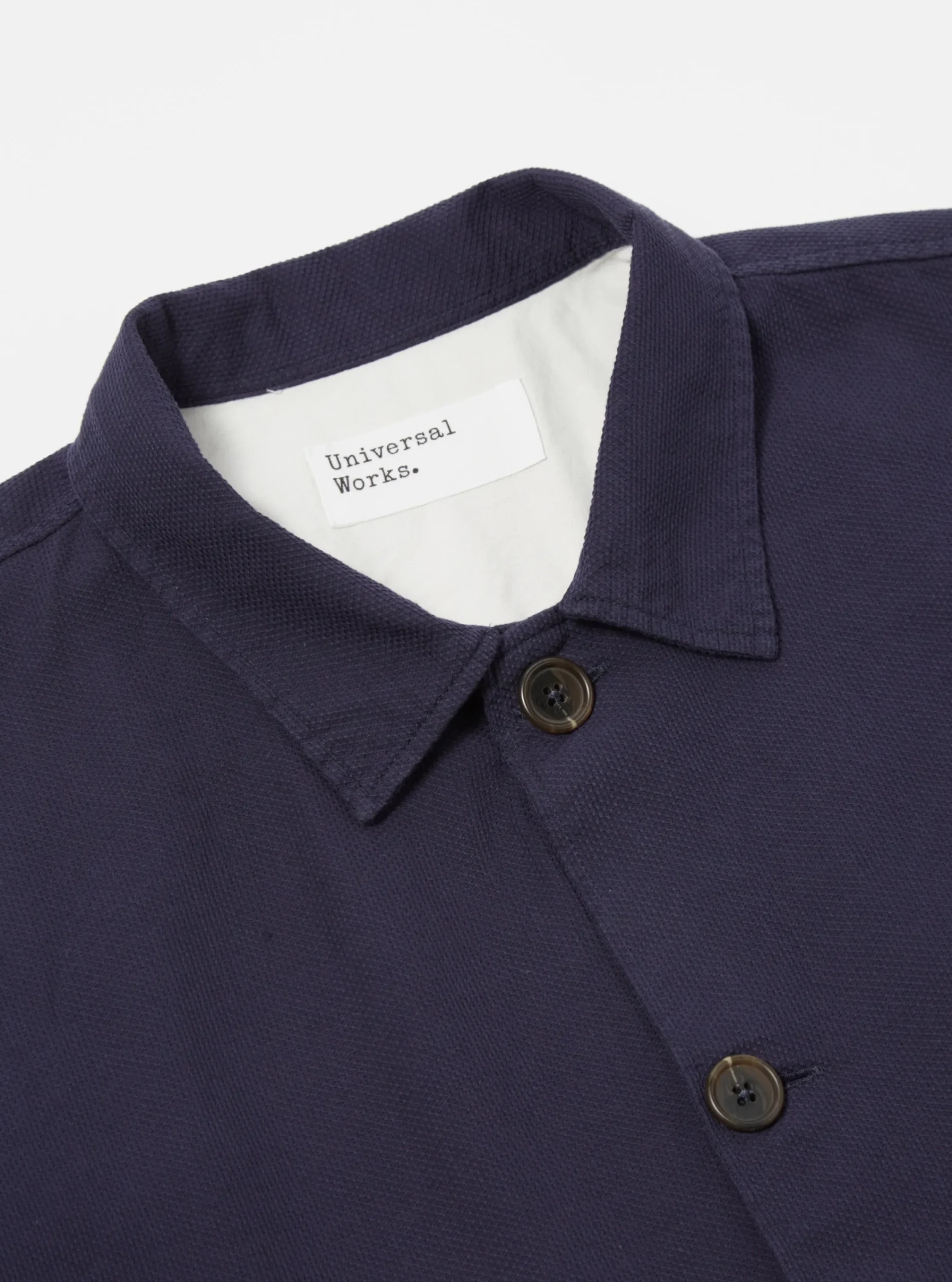 Fashion Easy Overshirt In Navy Barca Dobby Cotton Men Overshirts.