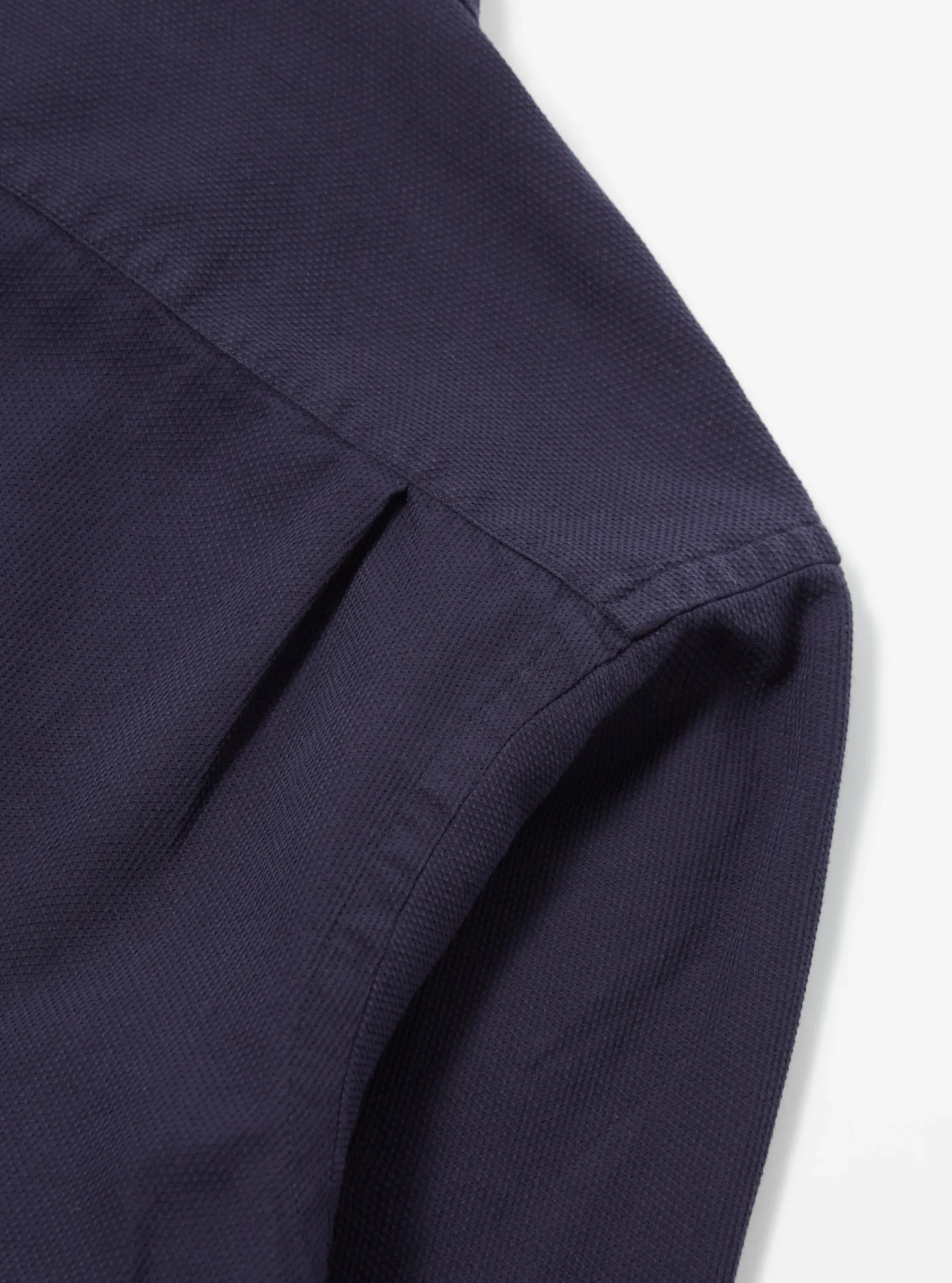 Fashion Easy Overshirt In Navy Barca Dobby Cotton Men Overshirts.