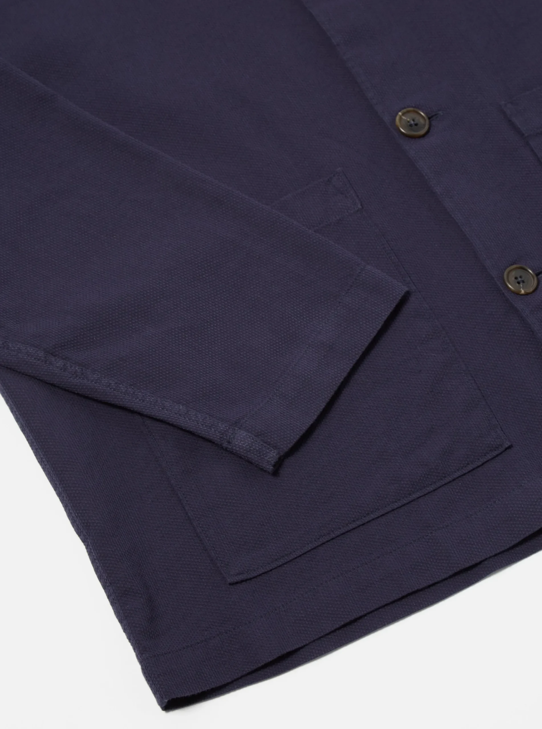 Fashion Easy Overshirt In Navy Barca Dobby Cotton Men Overshirts.
