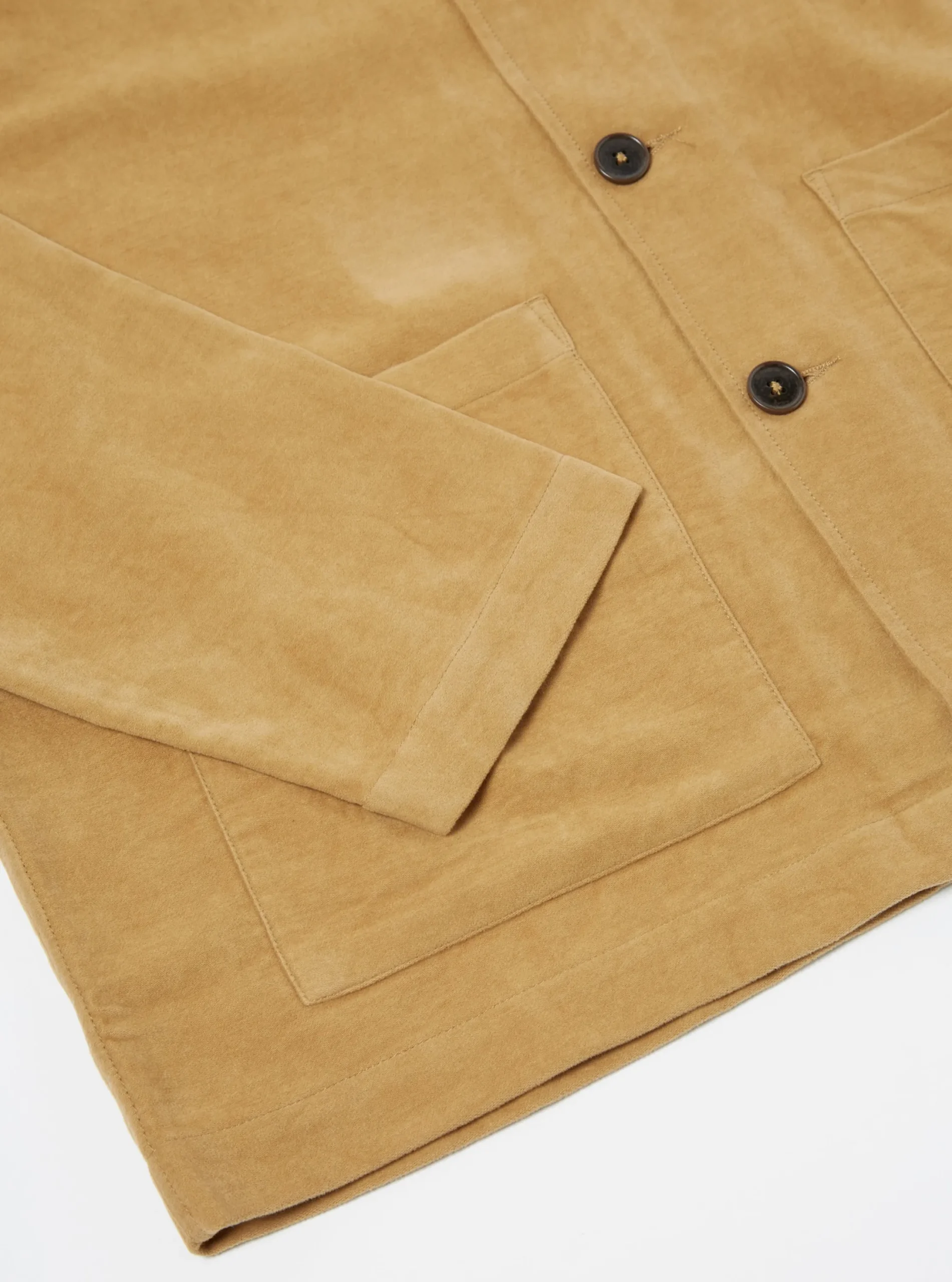 Cheap Easy Overshirt In Camel Lightweight Moleskin Men Overshirts.