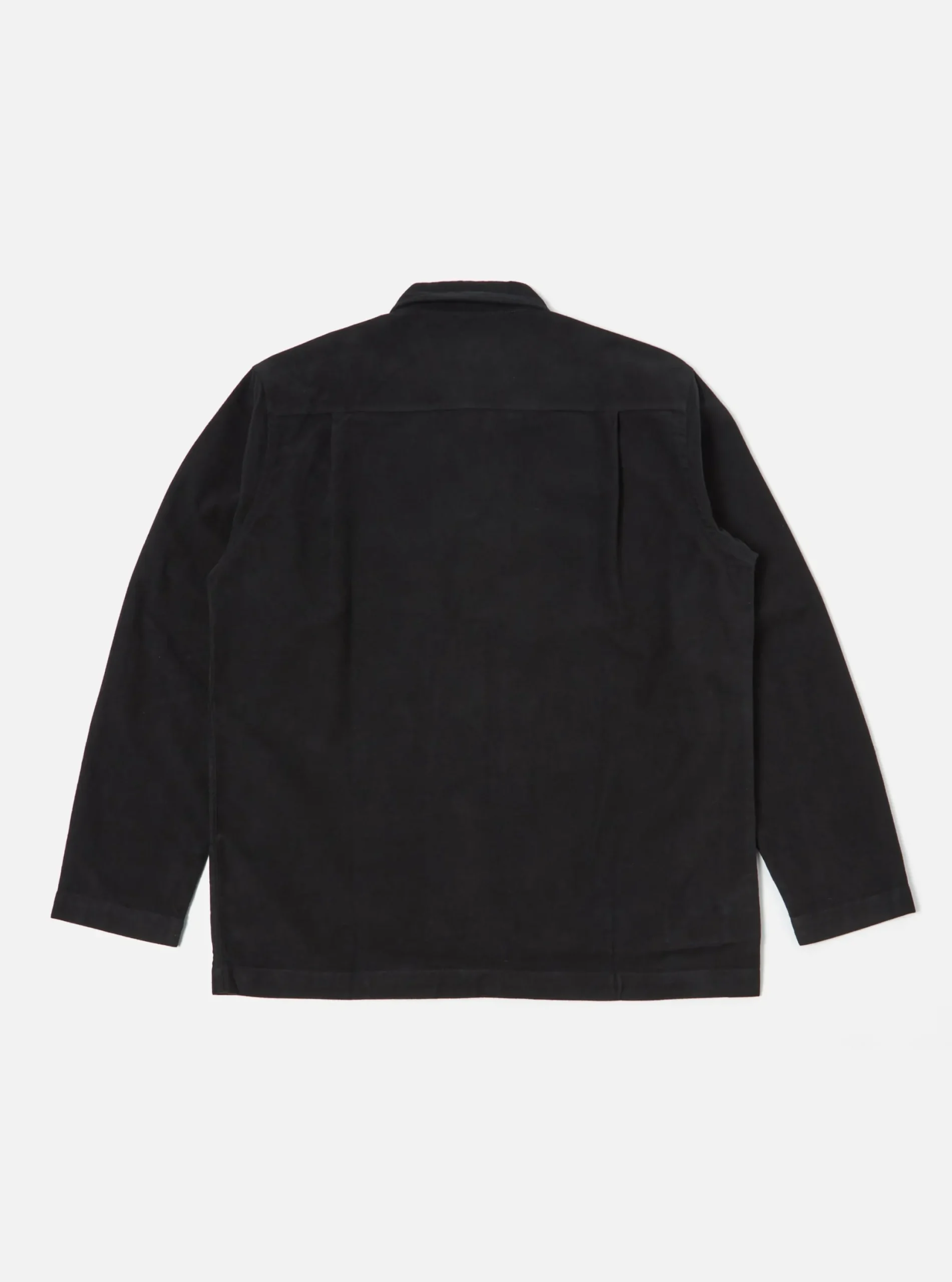 Hot Easy Overshirt In Black Lightweight Moleskin Men Overshirts.