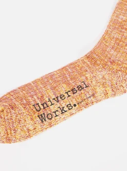 Cheap Everyday Stripe Sock In Yellow Cotton Men Underwear & Socks.