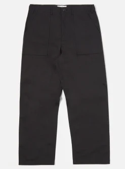 Fashion Fatigue Pant In Black Twill Men Trousers.
