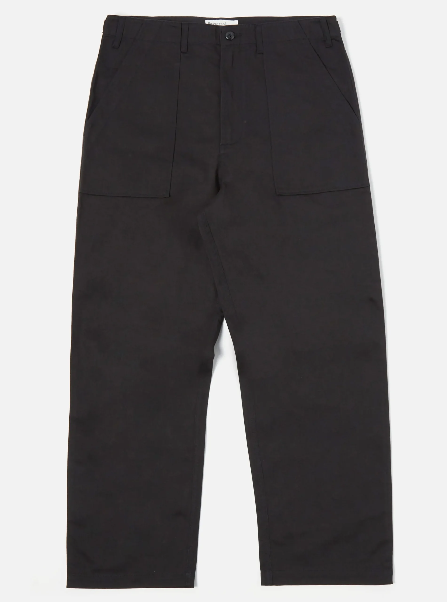 Fashion Fatigue Pant In Black Twill Men Trousers.