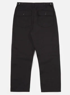 Fashion Fatigue Pant In Black Twill Men Trousers.