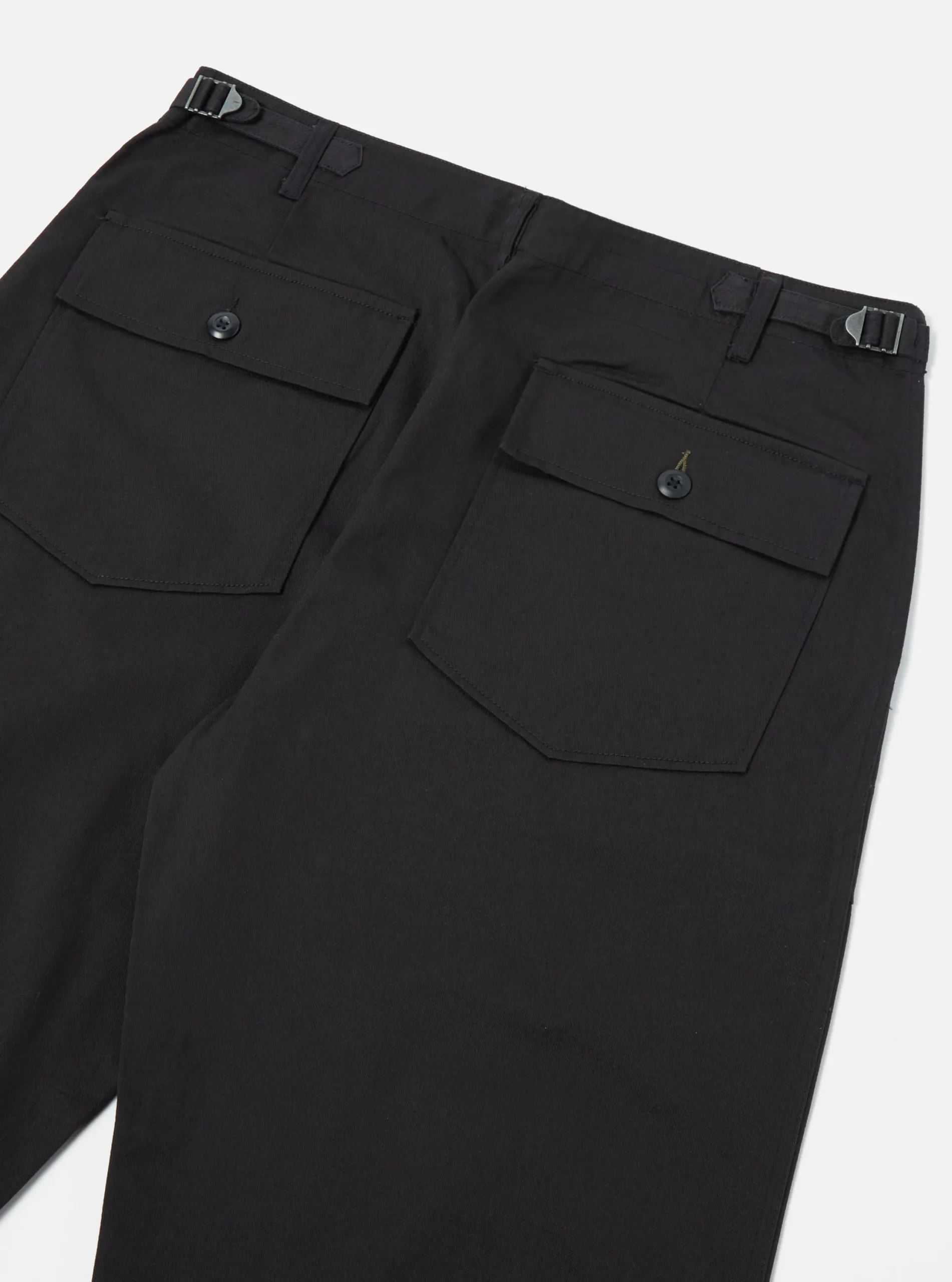 Fashion Fatigue Pant In Black Twill Men Trousers.