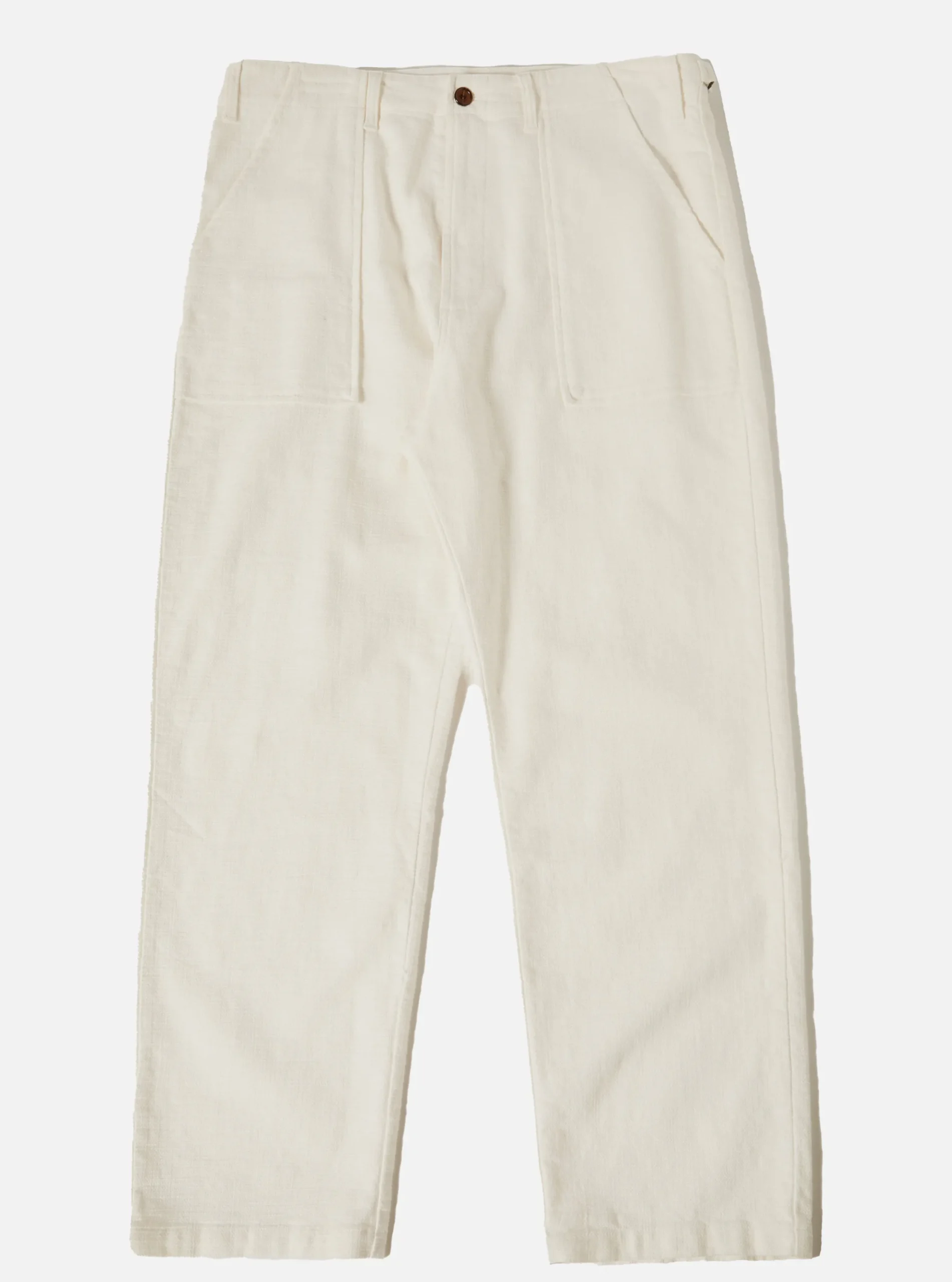 Cheap Fatigue Pant In Ecru Chevron Cotton Men Trousers.