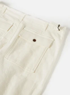 Cheap Fatigue Pant In Ecru Chevron Cotton Men Trousers.