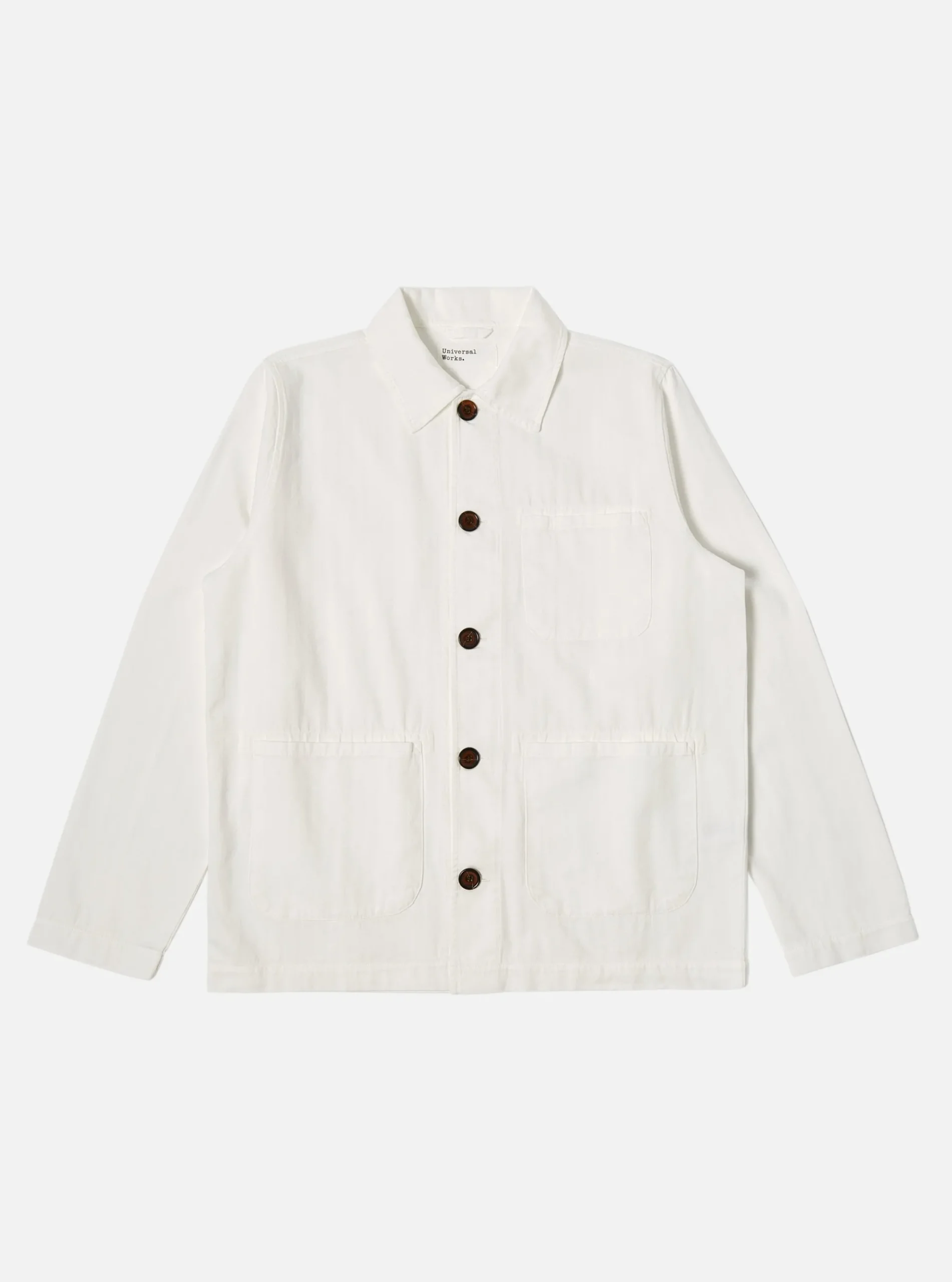 Flash Sale Field Jacket In Ecru Italian Herringbone Cotton Men Jackets.