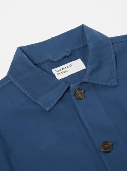 Best Sale Field Jacket In Washed Navy Italian Herringbone Cotton Men Jackets.