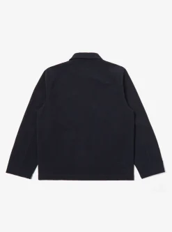 Cheap Field Jacket In Navy Wool/Cotton Seersucker Men Jackets.