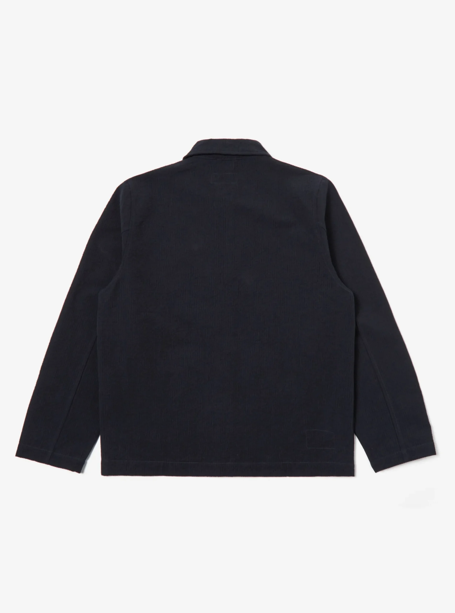 Cheap Field Jacket In Navy Wool/Cotton Seersucker Men Jackets.