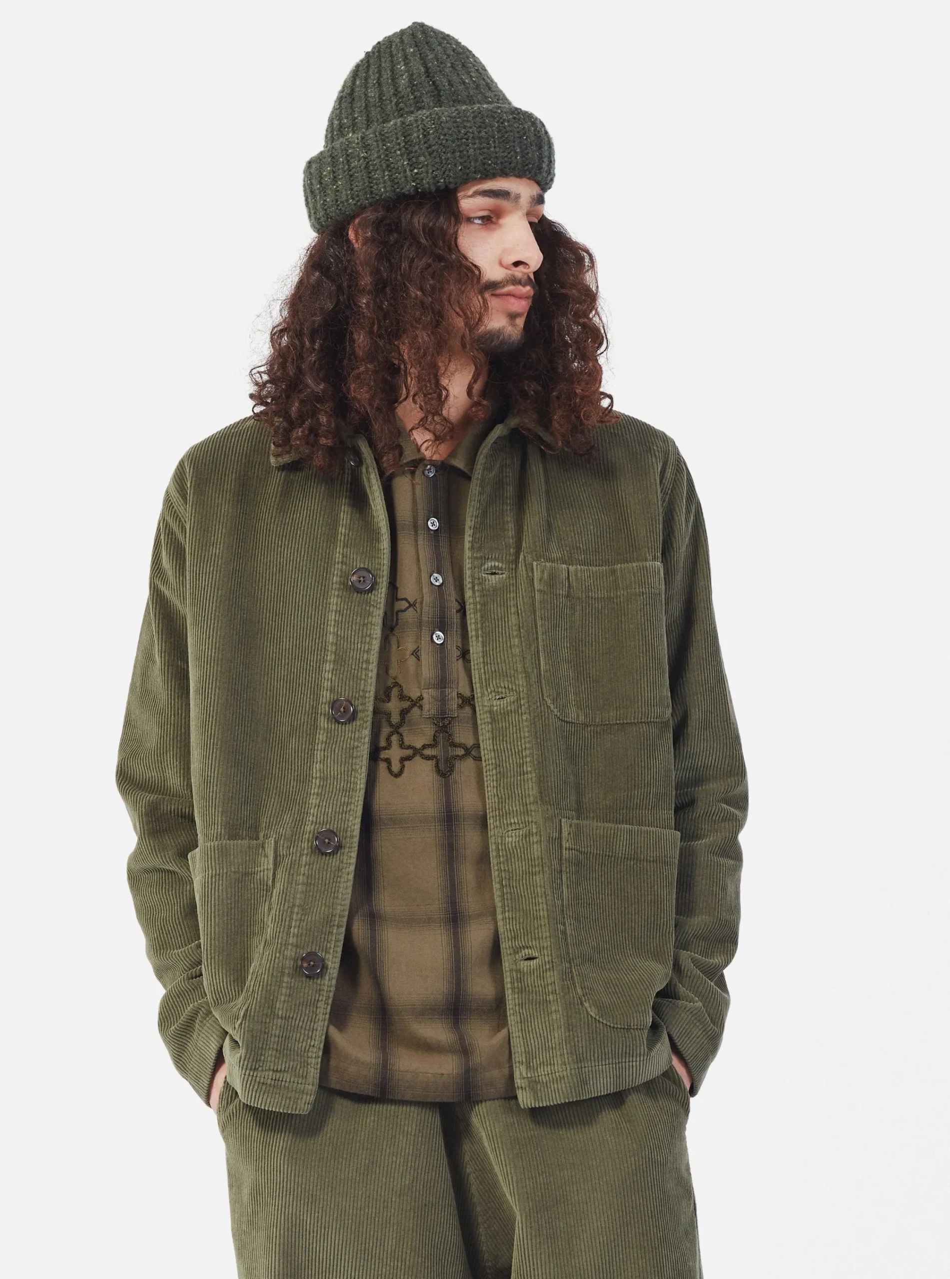 Best Field Jacket In Olive 6 Wale Corduroy Men Jackets.