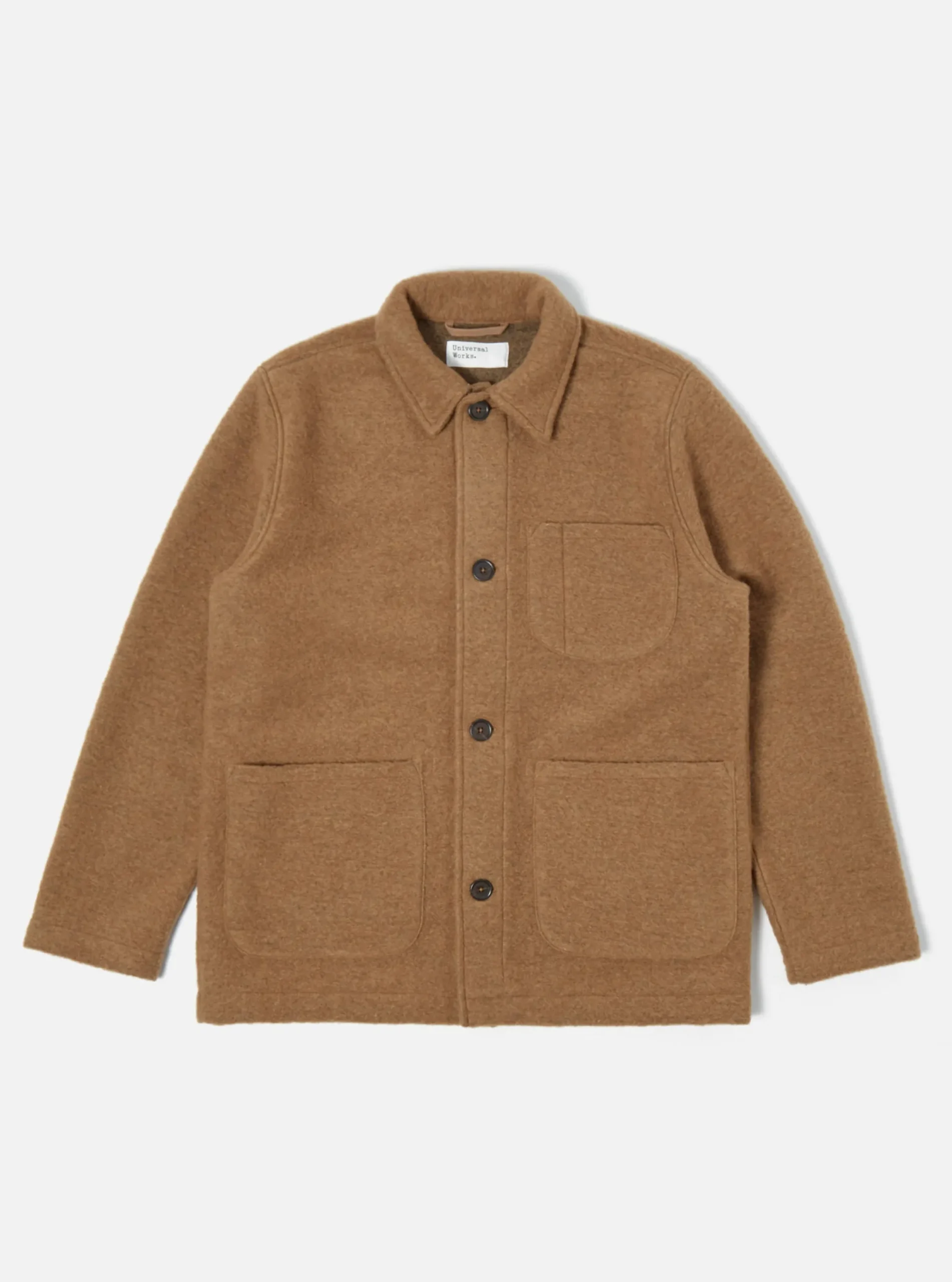 Fashion Field Jacket In Taupe Wool Fleece Men Fleece.