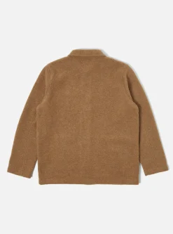 Fashion Field Jacket In Taupe Wool Fleece Men Fleece.