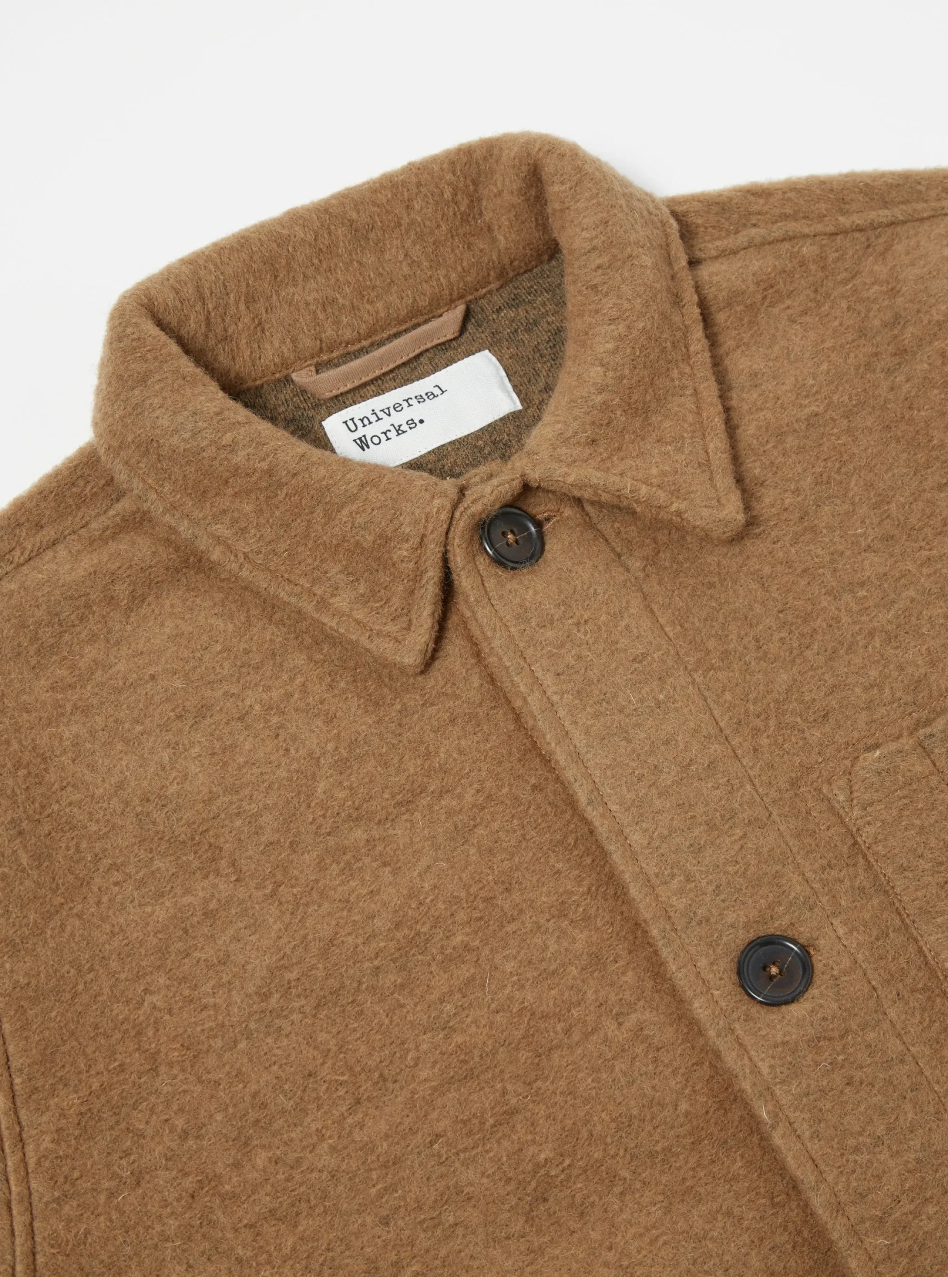 Fashion Field Jacket In Taupe Wool Fleece Men Fleece.