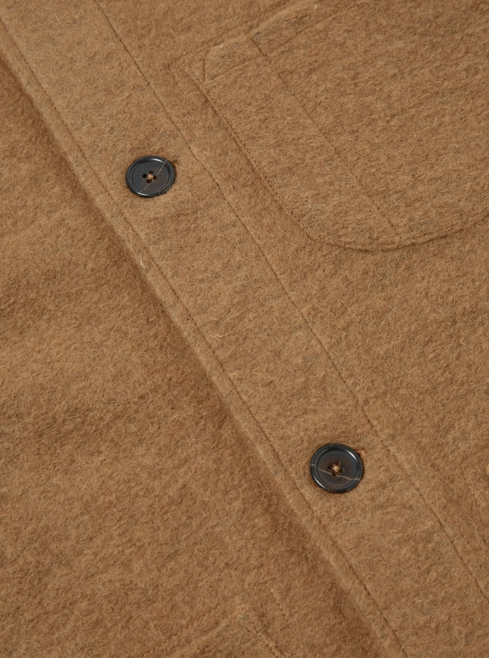 Fashion Field Jacket In Taupe Wool Fleece Men Fleece.