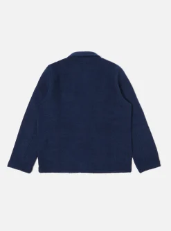 Sale Field Jacket In Indigo Wool Fleece Men Fleece.