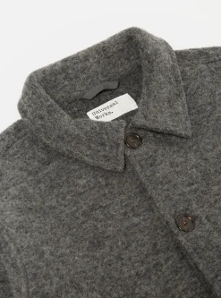 Online Field Jacket In Grey Marl Wool Fleece Men Fleece.