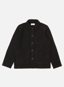 Cheap Field Jacket In Black Wool Fleece Men Fleece.