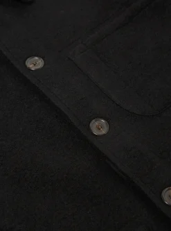 Cheap Field Jacket In Black Wool Fleece Men Fleece.