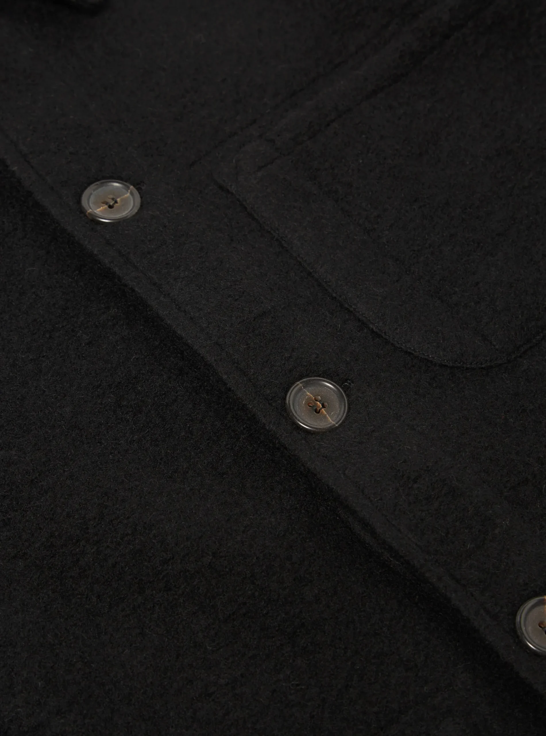 Cheap Field Jacket In Black Wool Fleece Men Fleece.