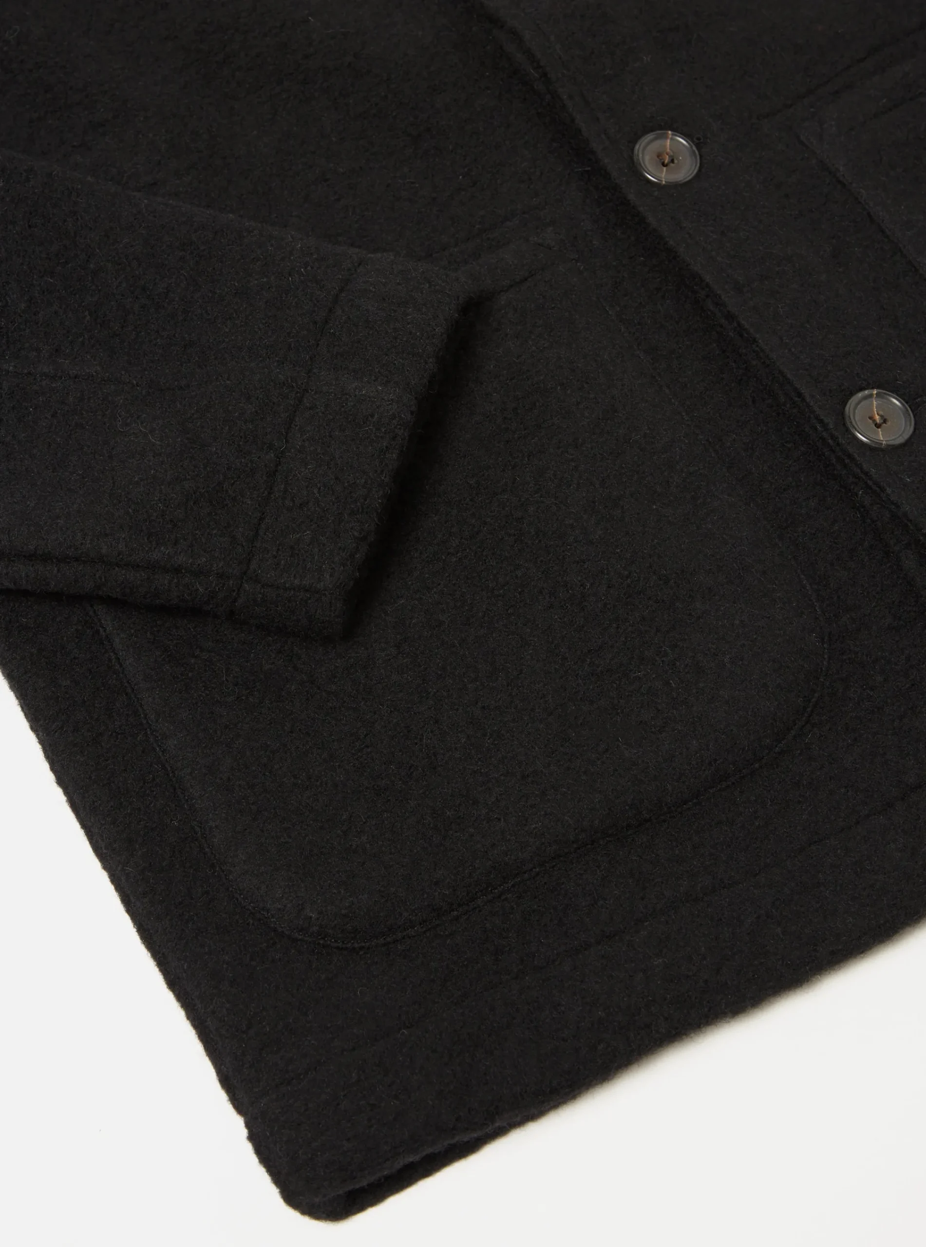 Cheap Field Jacket In Black Wool Fleece Men Fleece.