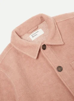 Flash Sale Field Jacket In Pink Wool Fleece Men Fleece.