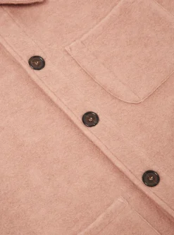 Flash Sale Field Jacket In Pink Wool Fleece Men Fleece.