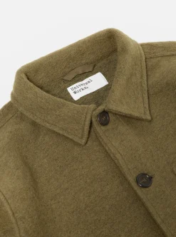 Cheap Field Jacket In Lovat Wool Fleece Men Fleece.