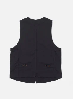 Online Field Waistcoat In Black Twill Men Suiting.