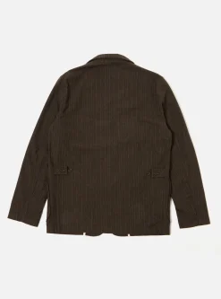 Best Sale Five Pocket Jacket In Brown Italian Pinstripe Men Jackets.