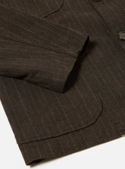 Best Sale Five Pocket Jacket In Brown Italian Pinstripe Men Jackets.