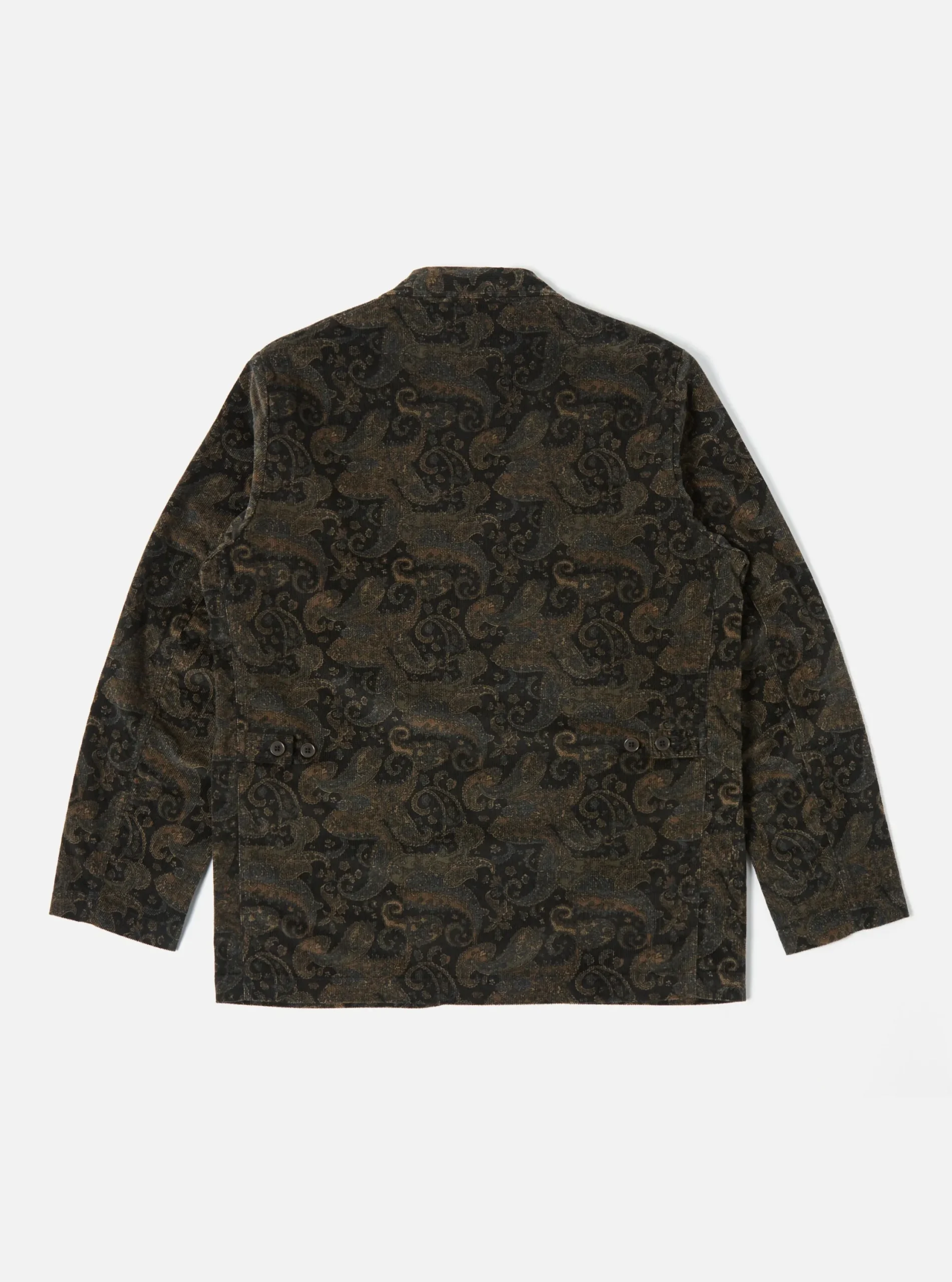 Store Five Pocket Jacket In Black Japanese Print Cord Men Jackets.