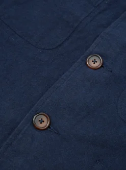 Store Five Pocket Jacket In Navy Nebraska Cotton Men Jackets.