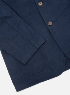 Store Five Pocket Jacket In Navy Nebraska Cotton Men Jackets.