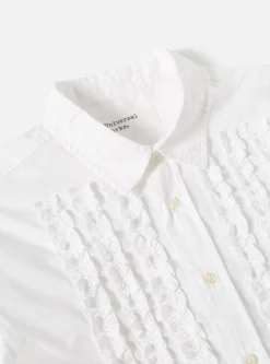 Store Frill Shirt In White Poplin Men Shirts.