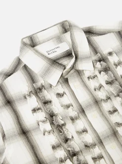 Store Frill Shirt In Ecru Shadow Check Men Shirts.
